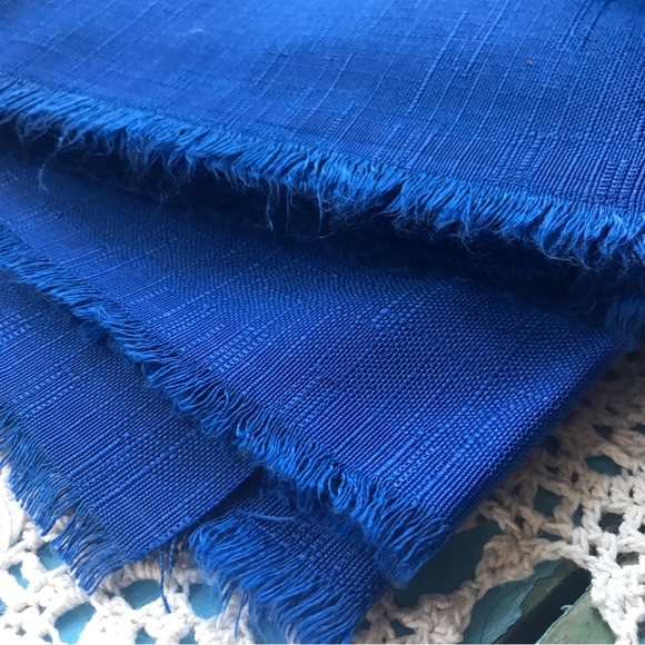 Drapery & Upholstery Fabric Heavy Duty Solid Cobalt Blue Large Piece 54”x128” - Picture 5 of 5